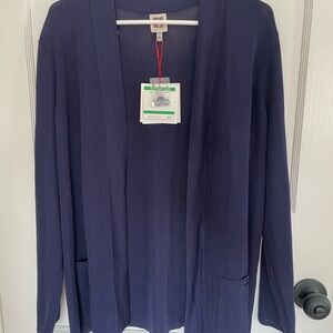 Purple Open Front Cardigan